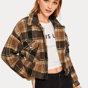 Plaid Teddy Coat
